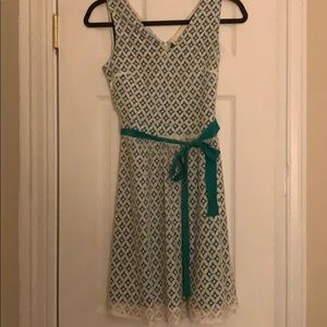Francesca’s Teal and white lace dress